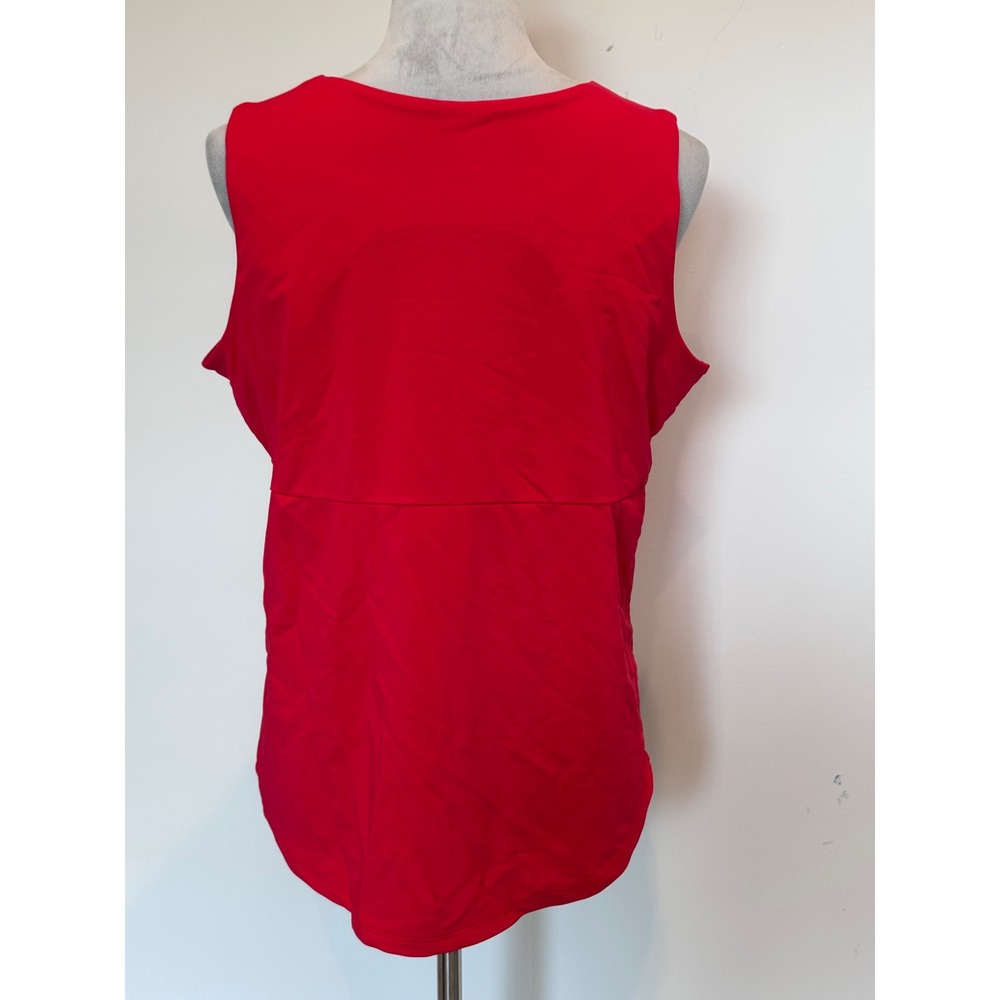 Southwind Apparel Womens Red Sleeveless Scoop Neck Tank Top Made in USA Large - Picture 2 of 3